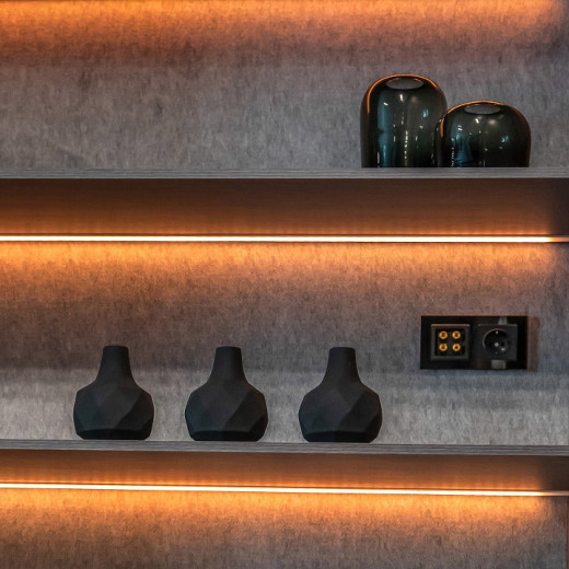 Розетка с заземлением и со шторками, без рамки Werkel черный матовый W1171108