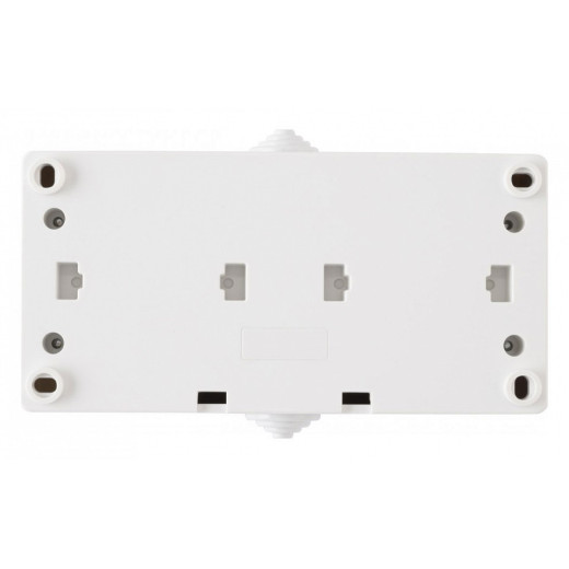 Блок с розетками влагозащищенными с заземлением и крышкой Arte Milano am-309 309.40-2.grey