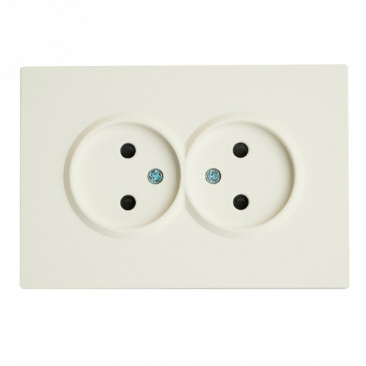 Розетка двойная без заземления и со шторкой, без рамки Stekker RST16-5116-01 49877