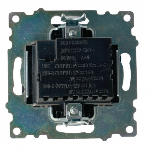 Розетка 2хUSB type A и C без рамки Stekker Катрин 50055