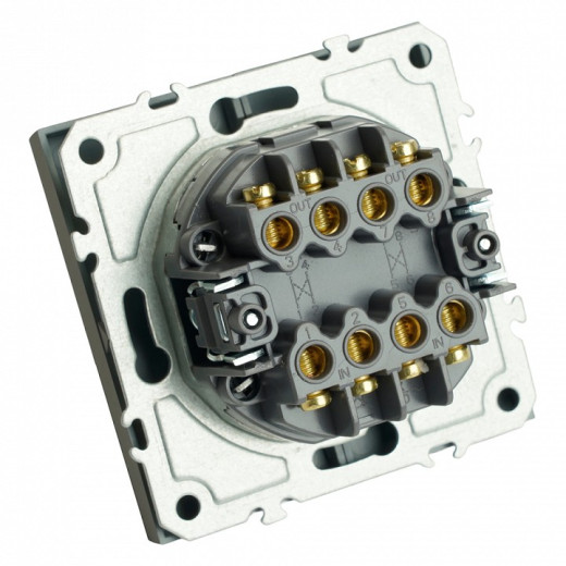 Выключатель двухклавишный без рамки Stekker Эмили 50166