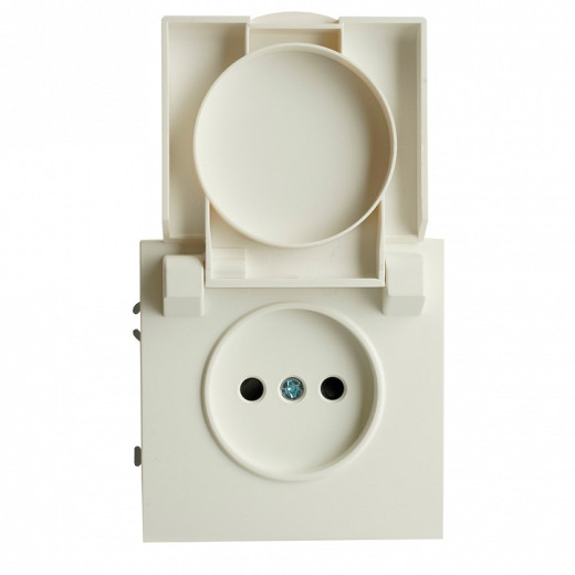 Розетка без заземления и со шторкой, без рамки с крышкой Stekker RST16-5113-01 49878