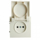 Розетка без заземления и со шторкой, без рамки с крышкой Stekker RST16-5113-01 49878
