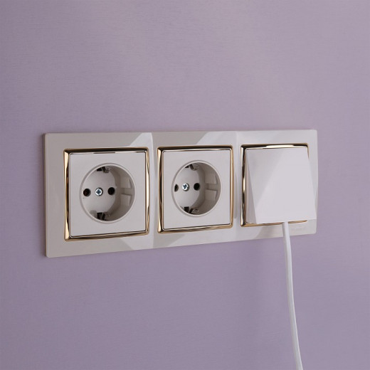 Розетка влагозащищенная с заземлением, без рамки Werkel слоновая кость W1171103