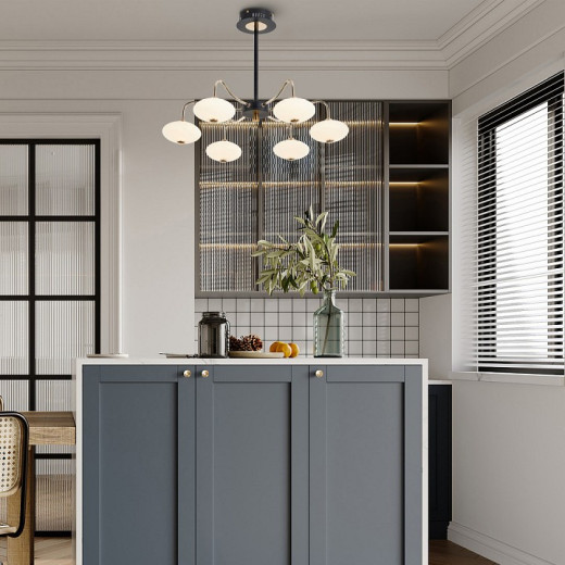 Люстра на штанге Arte Milano Neapolis-73908 273908/6 BK/GD