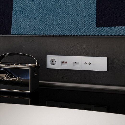 ТВ-розетка и SAT-розетка оконечная без рамки Voltum S70 VLS060402