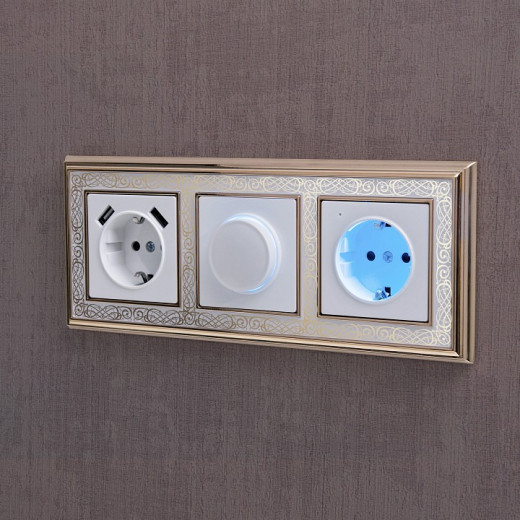 Розетка с заземлением, без рамки Werkel белый W1171401