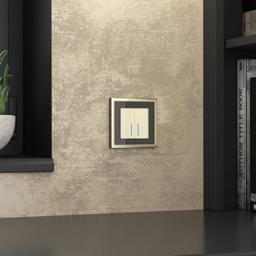 Рамка на 1 пост Werkel Baguette (черный/латунь) W0012852