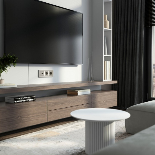 Розетка Ethernet RJ-45 и со шторками, без рамки Werkel дымчатый W1281004