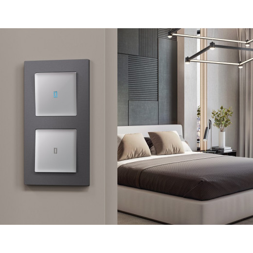 Клавиша для выключателя одноклавишного c подсветкой Ambrella Volt Quant AP4020