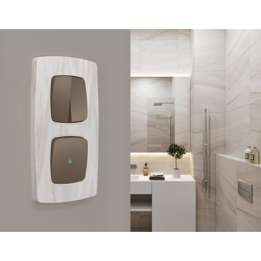 Клавиша для выключателя одноклавишного c подсветкой Ambrella Volt Quant OP6320