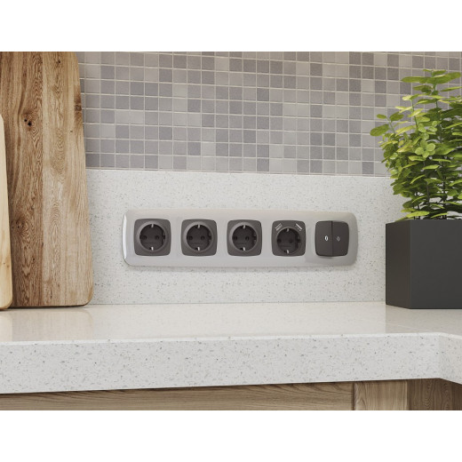 Клавиши для выключателя двухклавишного c подсветкой Ambrella Volt Quant OP9040