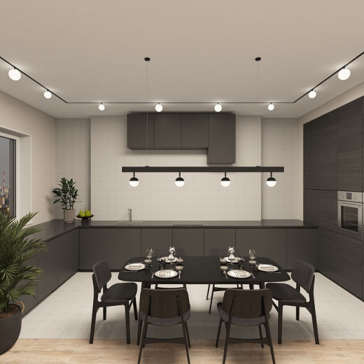 Светильник на штанге Denkirs SMART Мун DK8055-BK