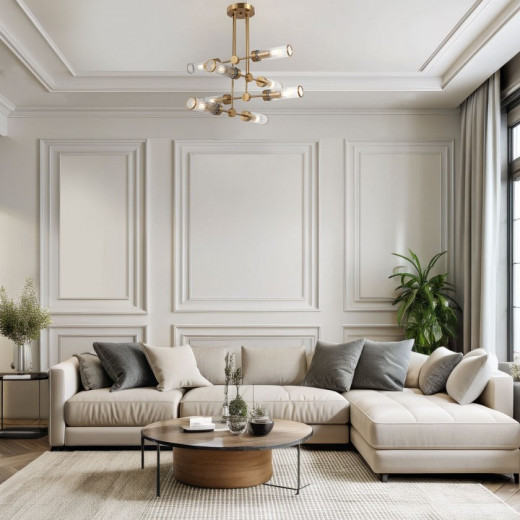 Люстра на штанге Eurosvet Oriens 60166/8 латунь