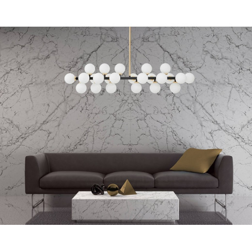 Люстра на штанге LUMINA DECO MARSIADA LDP 6033-24 BK+GD