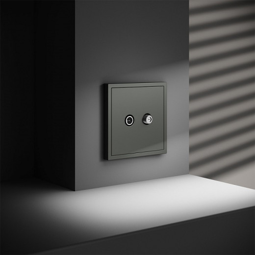 ТВ-розетка и SAT-розетка оконечная без рамки Voltum S70 VLS060406