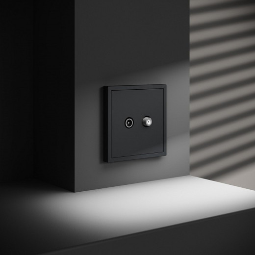 ТВ-розетка и SAT-розетка оконечная без рамки Voltum S70 VLS060407