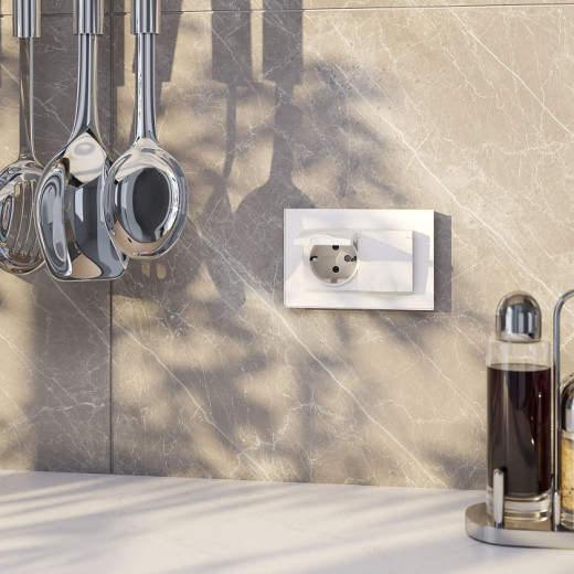 Розетка двойная влагозащищенная с заземлением и со шторками с крышкой Werkel белый W1172201