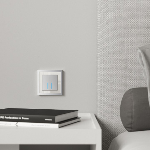 Рамка на 1 пост Werkel Baguette (белый/серебро) W0012850