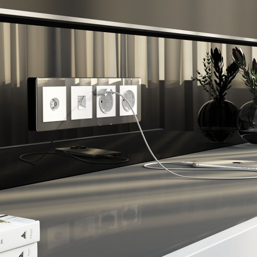 ТВ-розетка без рамки Werkel белый акрил W1183041