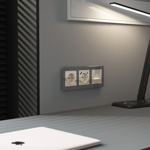 Накладка для розетки Ethernet RJ-45 Werkel айвори акрил W1191143