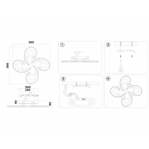 Потолочная люстра Ambrella Light FA FA1702