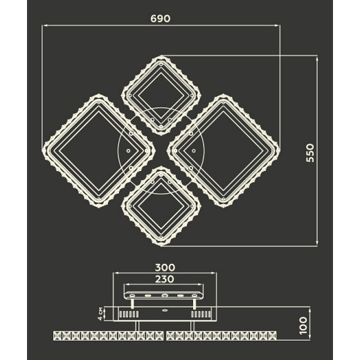 Потолочная люстра Ambrella Light FA FA1726