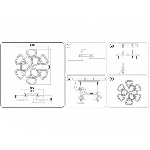Потолочная люстра Ambrella Light FA FA2922
