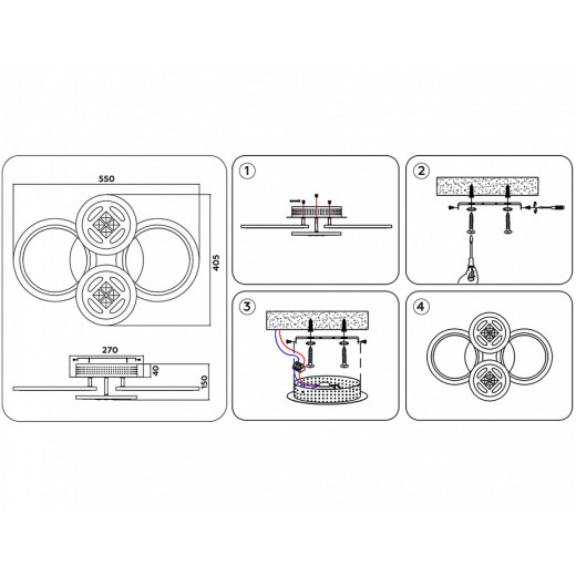Потолочная люстра Ambrella Light FA FA2951