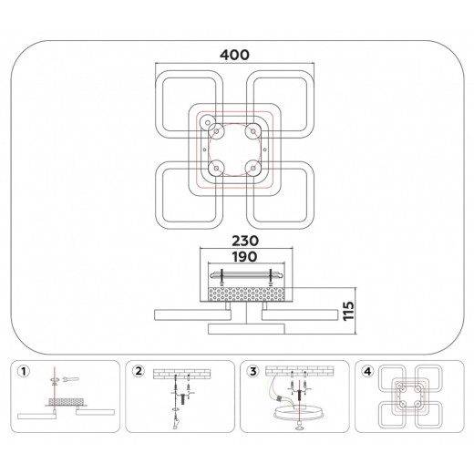 Потолочная люстра Ambrella Light FA FA3861