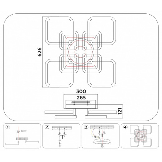 Потолочная люстра Ambrella Light FA FA3866