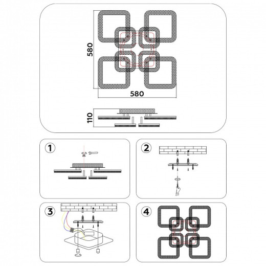 Потолочная люстра Ambrella Light FA FA3921
