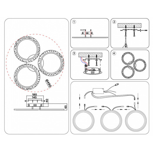 Потолочная люстра Ambrella Light FA FA4050