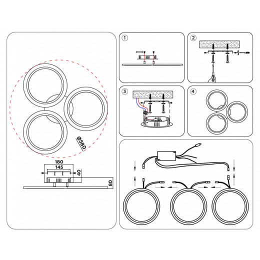 Потолочная люстра Ambrella Light FA FA4052