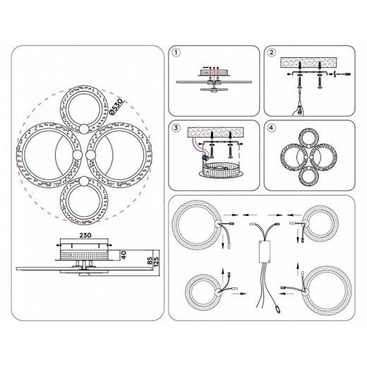 Потолочная люстра Ambrella Light FA FA4061