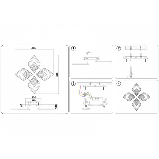 Потолочная люстра Ambrella Light FA FA4281
