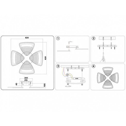 Потолочная люстра Ambrella Light FA FA4283