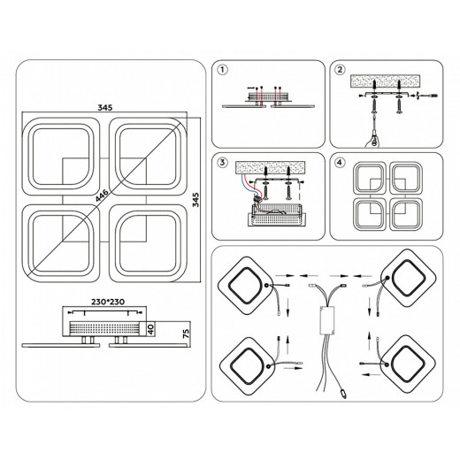 Потолочная люстра Ambrella Light FA FA4371