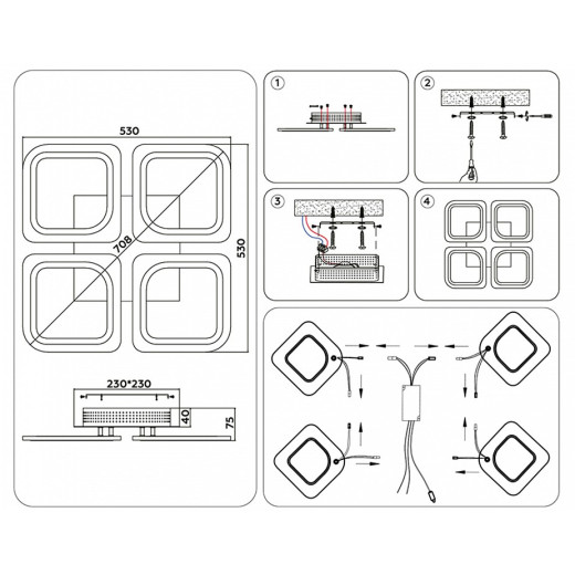 Потолочная люстра Ambrella Light FA FA4375