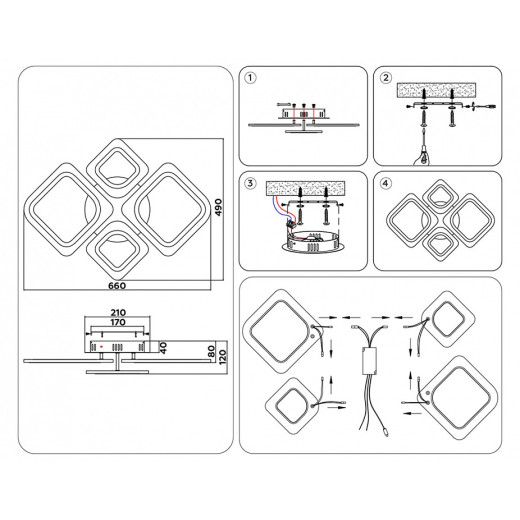 Потолочная люстра Ambrella Light FA FA4382