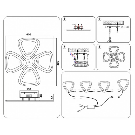 Потолочная люстра Ambrella Light FA FA4482