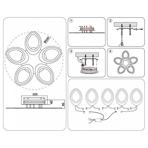 Потолочная люстра Ambrella Light FA FA4492
