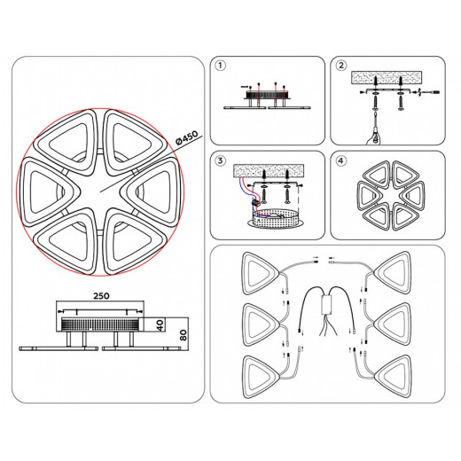 Потолочная люстра Ambrella Light FA FA4494