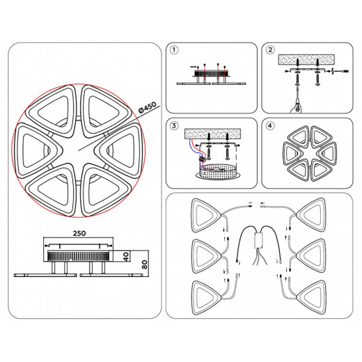 Потолочная люстра Ambrella Light FA FA4495