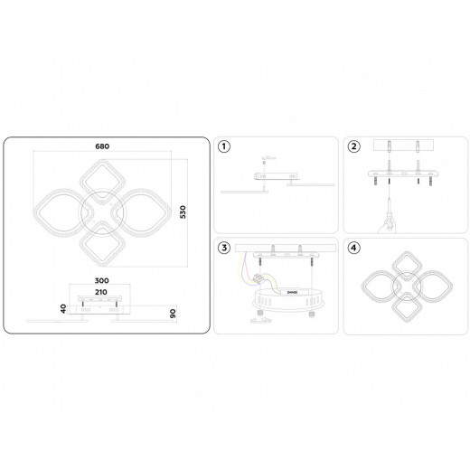 Потолочная люстра Ambrella Light FA FA5147