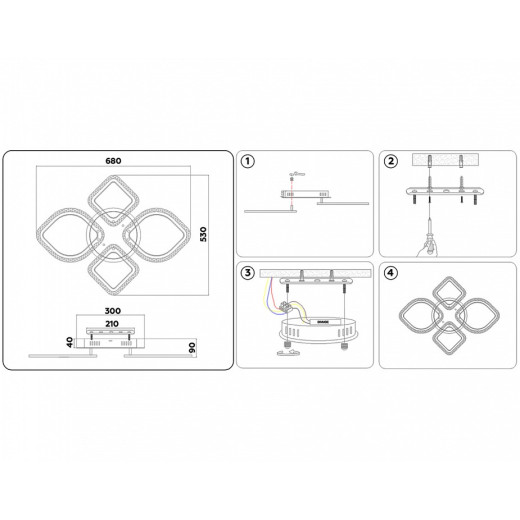 Потолочная люстра Ambrella Light FA FA5148