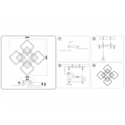 Потолочная люстра Ambrella Light FA FA5303