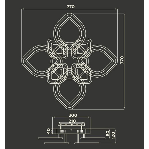 Потолочная люстра Ambrella Light FA FA8844
