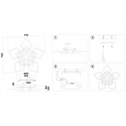Потолочная люстра Ambrella Light FA FA8914