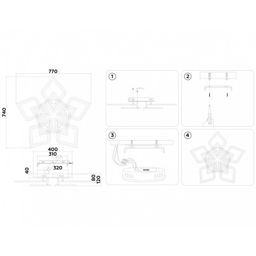 Потолочная люстра Ambrella Light FA FA8915